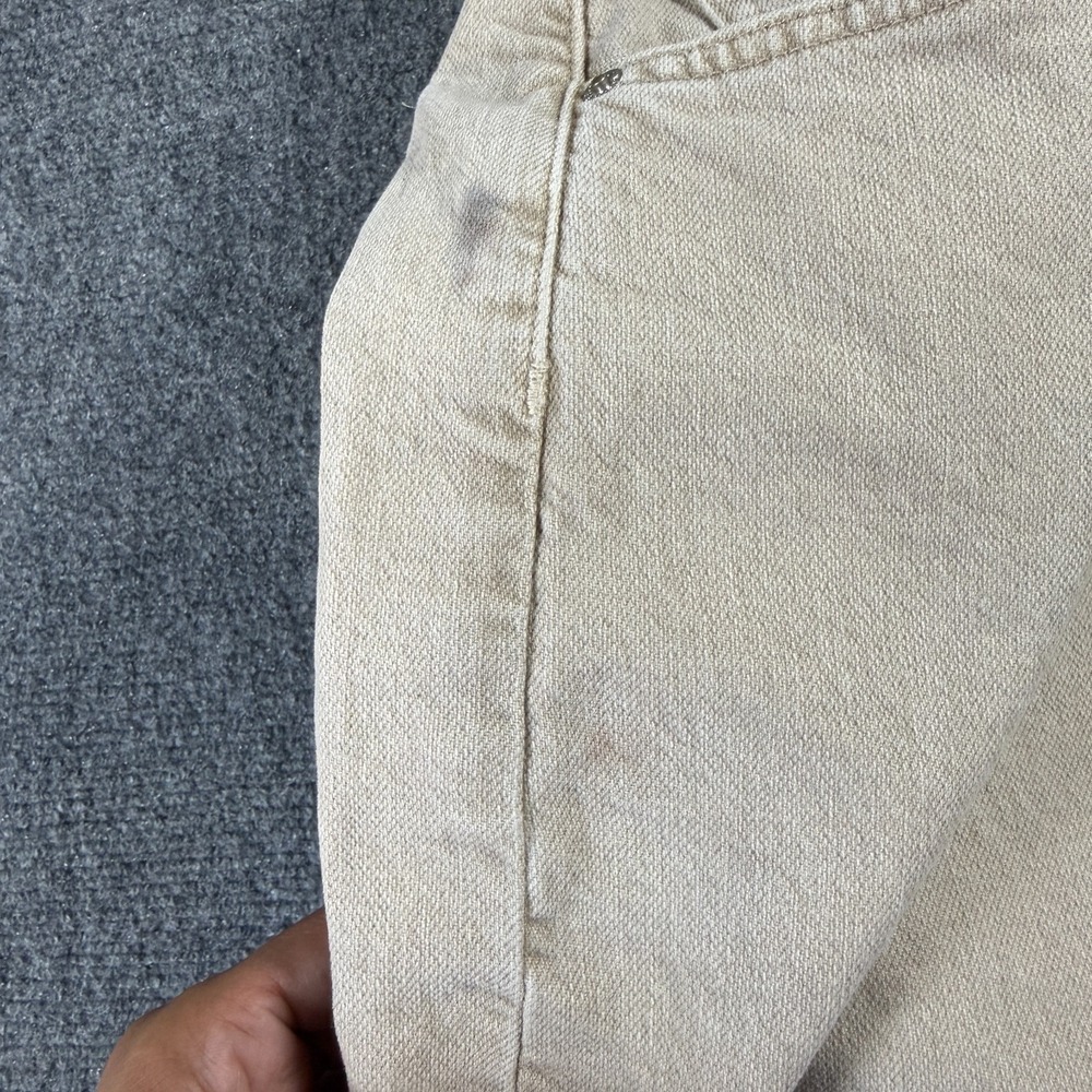 Free People We the Free Size 31 Risk Taker Mid Rise Straight Jeans Beige Ecru - Picture 12 of 13